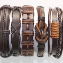 brown wrap real leather bracelet men 2015 friendship Bracelets